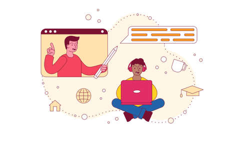 Online education concept.のイラスト素材