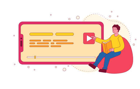 The concept of audio books.のイラスト素材