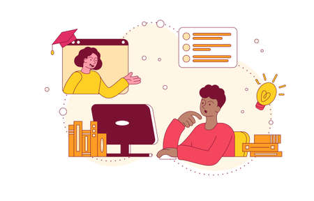 Online education conceptのイラスト素材