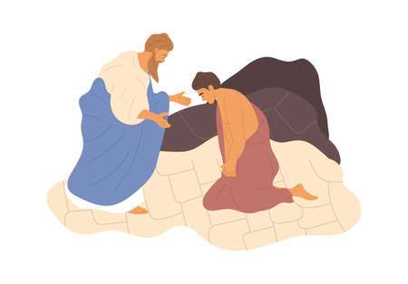 , Abraham sacrificing his sonのイラスト素材