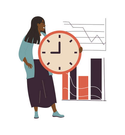 Time for Analytics conceptのイラスト素材