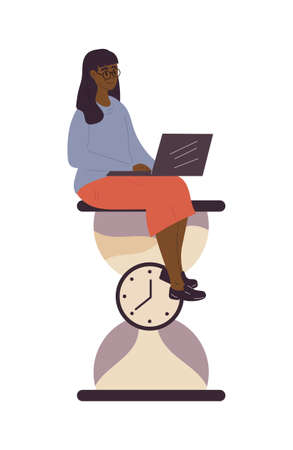 Time to work conceptのイラスト素材