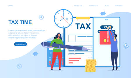 Tax payment conceptのイラスト素材