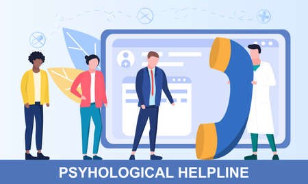 Abstract psychological help hotline conceptのイラスト素材
