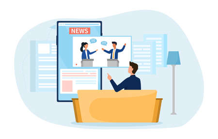 Political news conceptのイラスト素材