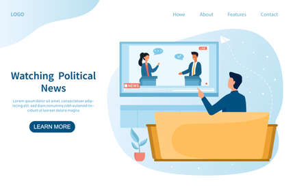 Political news conceptのイラスト素材
