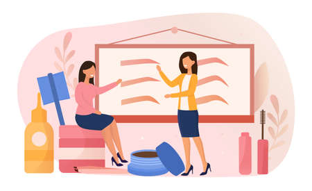 Beauty routine and facial care abstract conceptのイラスト素材