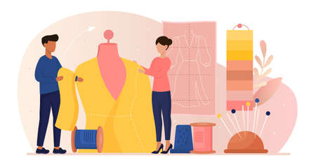 Fashion designer abstract conceptのイラスト素材