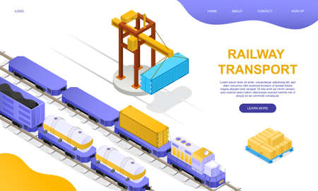 Freight rail transport conceptのイラスト素材