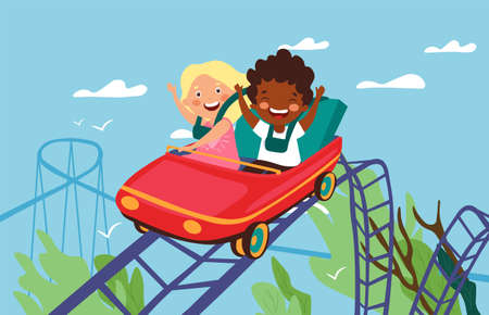Roller coaster conceptのイラスト素材