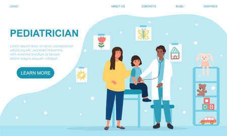 Pediatrician appointment conceptのイラスト素材