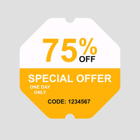 Vector discount coupon flyer sticker or bannerのイラスト素材