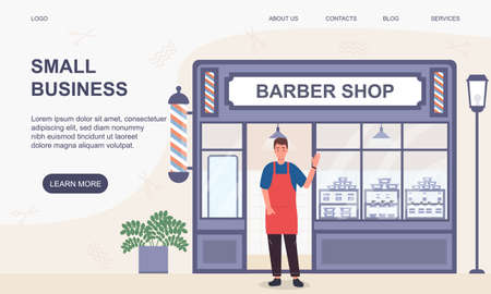Small business vector owner conceptのイラスト素材