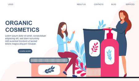 Organic Cosmetics conceptのイラスト素材
