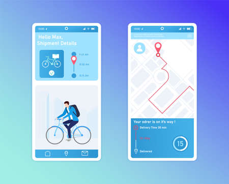 Mobile app design for delivery tracking service