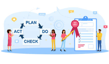 ISO 9001 quality management systemのイラスト素材