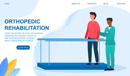 Orthopedic Therapy Rehabilitation conceptのイラスト素材
