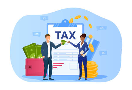 Taxes Paying Conceptのイラスト素材