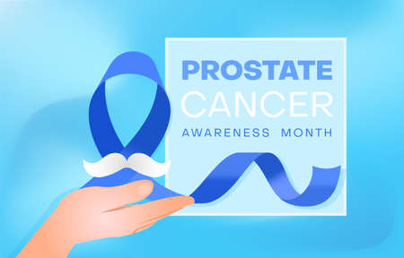 Prostate cancer awareness month bannerのイラスト素材
