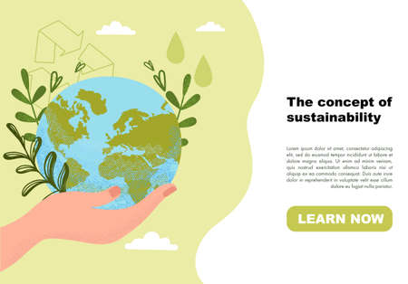 Concept of ecological sustainabilityの写真素材