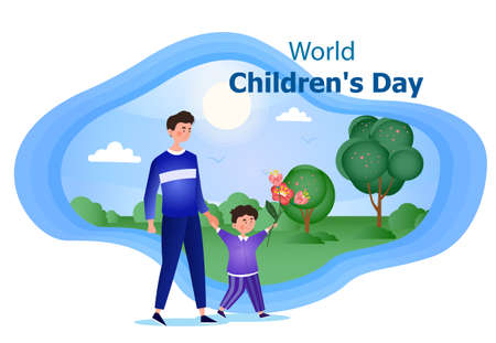 Concept of Happy Childrens Dayのイラスト素材