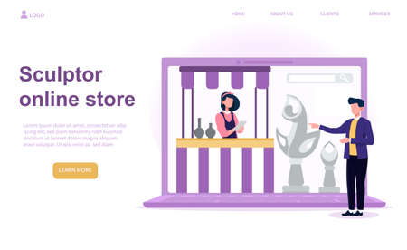 Sculptor online storeのイラスト素材