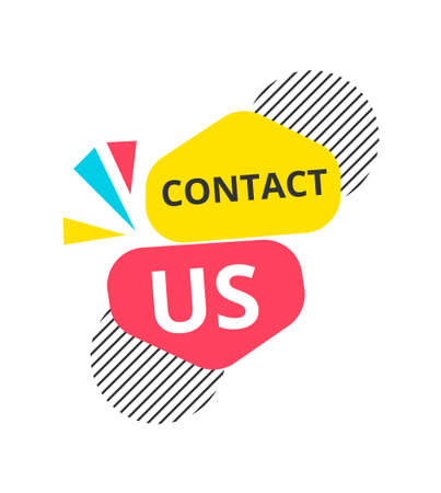Contact us badge, label