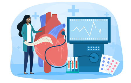 Heart examination conceptのイラスト素材