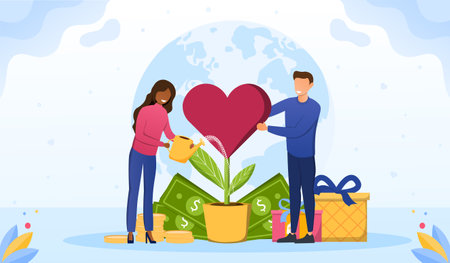 Philanthropy vector illustrationのイラスト素材