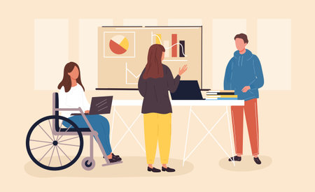 Millennials working in the officeのイラスト素材