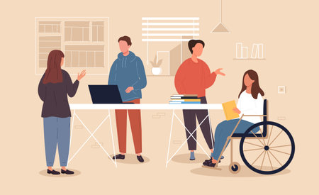 Inclusive workplace conceptのイラスト素材