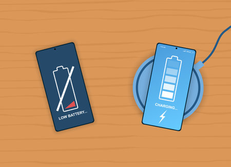 Easy wireless charging processのイラスト素材