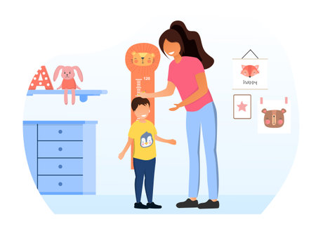 Child's height measurementsのイラスト素材