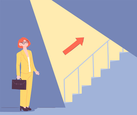 Uncovering career stepsのイラスト素材