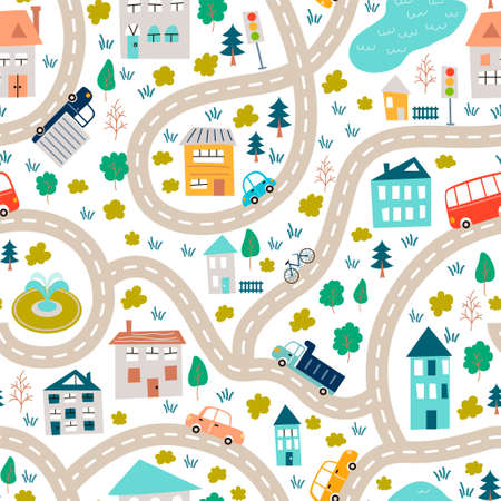 Seamless hand drawn patternのイラスト素材