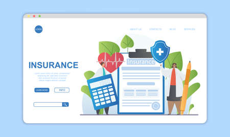 Medical insurance conceptのイラスト素材