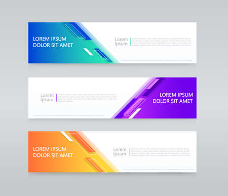 Three different banner backgrounds or templates with copyspaceのイラスト素材