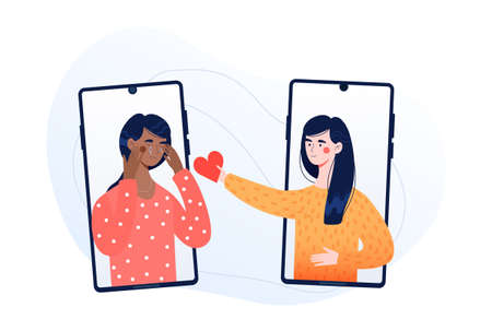 Online or mobile phone networking communication conceptのイラスト素材