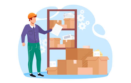 Inventory management with goods demand and stock supply planningのイラスト素材
