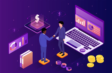 Partnership handshake, conclusion of a contractのイラスト素材