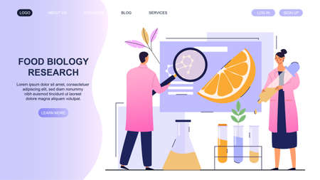 Food biology research in laboratoryのイラスト素材