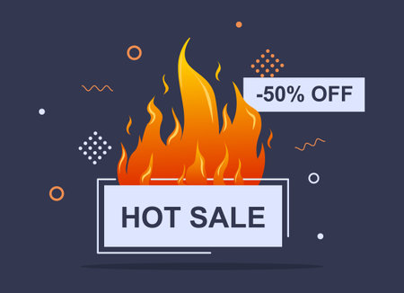 Fire sale banner, big sale special offerのイラスト素材