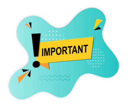 Important with an exclamation markのイラスト素材
