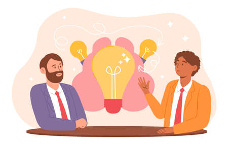 Concept of brainstormingのイラスト素材