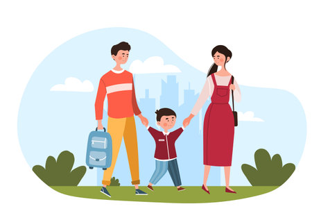 Happy family conceptのイラスト素材