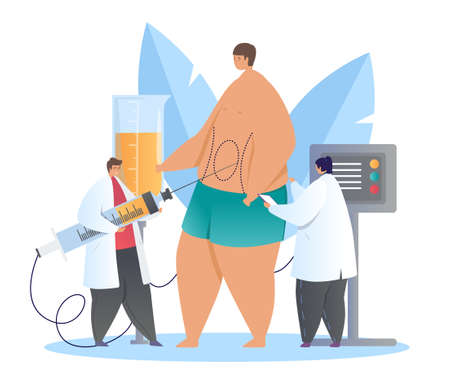 Concept of liposuction and figure correctionのイラスト素材