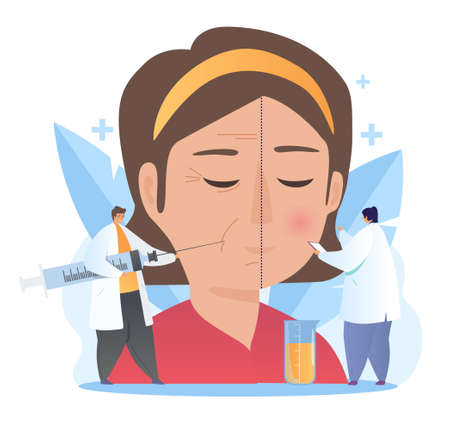 Face lifting conceptのイラスト素材