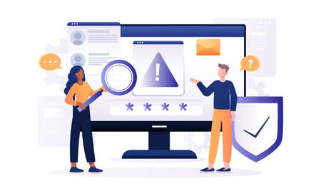 Business Data Security Conceptのイラスト素材