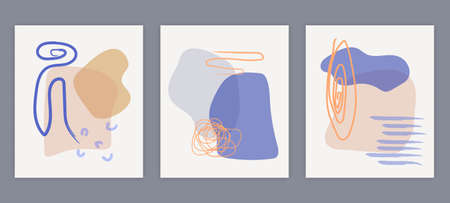 Minimalistic hand-drawn collageのイラスト素材