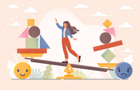 Emotional balance conceptのイラスト素材